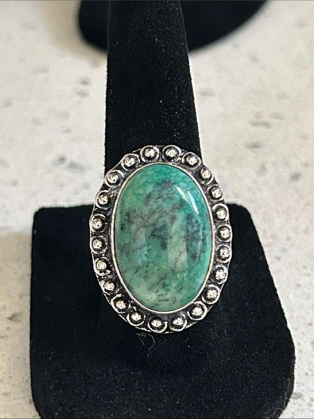 Dendrite Opal Gemstone Handmade Ring Size-6.75